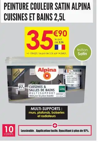 Décor Discount Peinture multi-supports cuisine & salles de bain alpina 2,5l offre