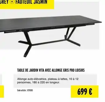 L'entrepôt du bricolage Table de jardin offre