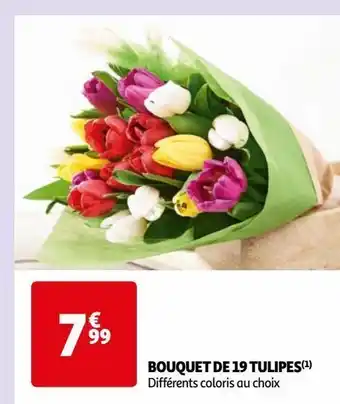 Auchan Supermarché Bouquet de 19 tulipes offre