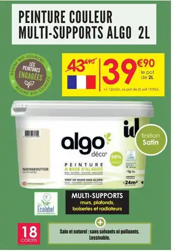Décor Discount Peinture multi-supports bio sourcée algo 2l offre