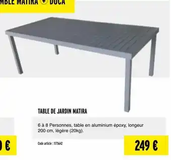 L'entrepôt du bricolage Table de jardin offre