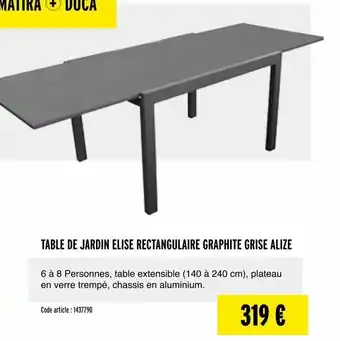 L'entrepôt du bricolage Table de jardin offre