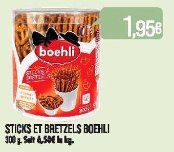 Match Sticks et bretzels boehli offre