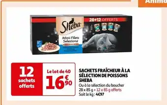 Auchan Supermarché Sachets fraîcheur à la sélection de poissons sheba offre