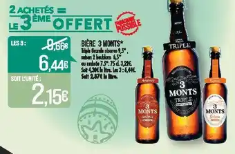 Match Bière 3 monts offre