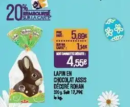 Match Lapin en chocolat assis décoré rohan offre