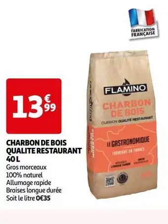 Auchan Supermarché Charbon de bois qualite restaurant 40 l offre