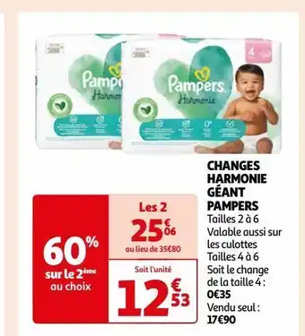 Changes harmonie géant pampers