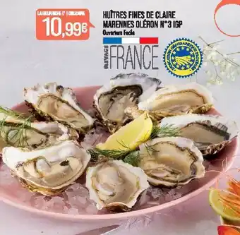 Match Huitres fines de claire marennes oleron n°3 igp offre