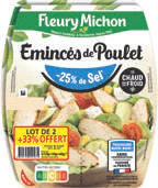 Super U EMINCES DE POULET ROTIS AU FOUR -25 % DE SEL offre