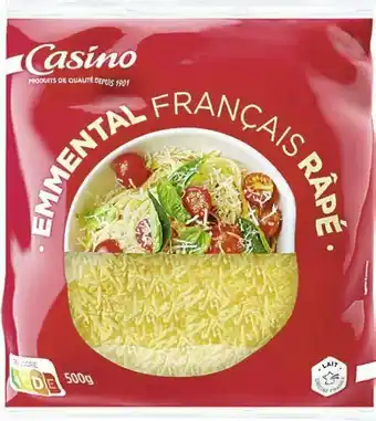 Casino Supermarchés Emmental français râpé 29% M.G. offre