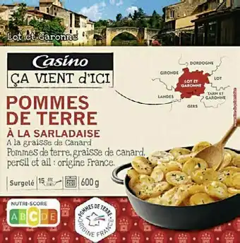 Casino Supermarchés Pommes de Terre à la Sarladaise surgelées offre