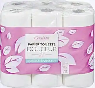 Casino Supermarchés Papier Toilette Douceur double épaisseur blanc offre
