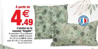 Bazarland L'Assise Ou Le Coussin "Angèle" offre