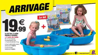 Bazarland Le Lot Bac A Sable Double Coques offre