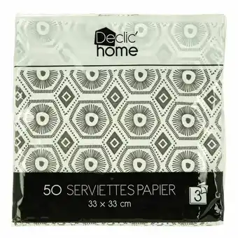 50 Serviettes jetables ethnique