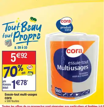 Cora x Carrefour Essuie-Tout Multi-Usages offre