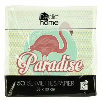 50 Serviettes jetables flamant rose