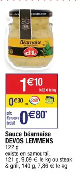 Cora x Carrefour Sauce Béarnaise Devos Lemmens offre