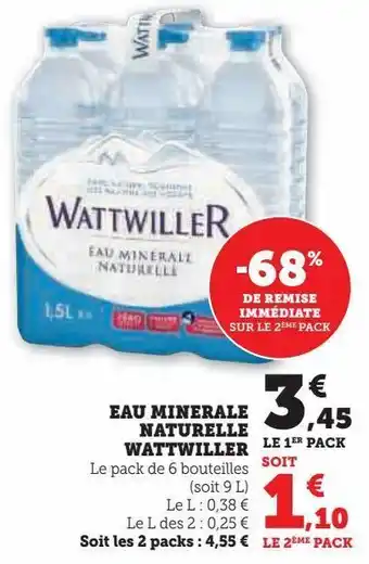 U Express Eau minerale naturelle wattwiller offre