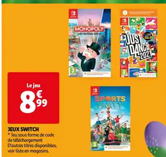 Auchan Jeux Switch offre