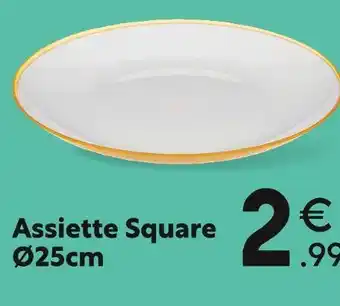 Maxi Bazar Assiette square ø25cm offre