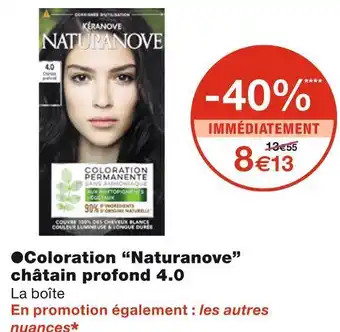 Monoprix Naturanove coloration châtain profond 4.0 offre