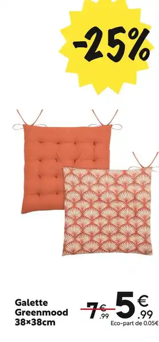 Maxi Bazar Galette greenmood 38×38cm offre