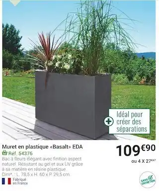 Eda muret en plastique basalt