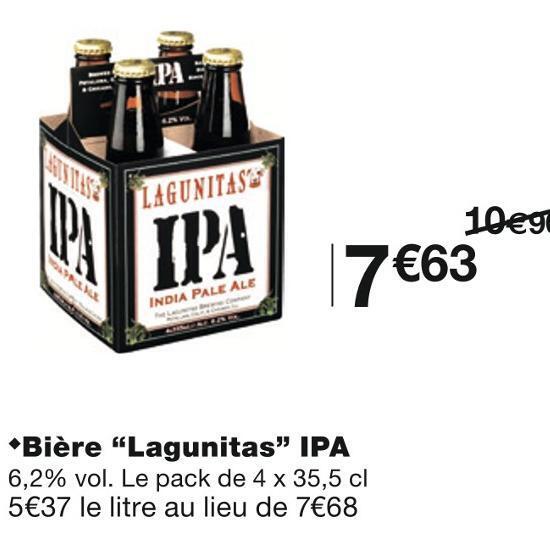 Promo Lagunitas bière ipa chez Monoprix