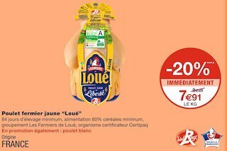 Monoprix Loué poulet fermier jaune offre