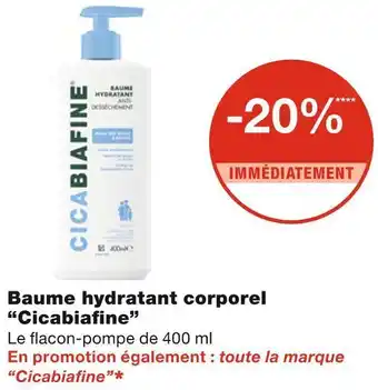 Monoprix Cicabiafine baume hydratant corporel offre