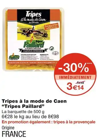 Tripes paillard tripes à la mode de caen