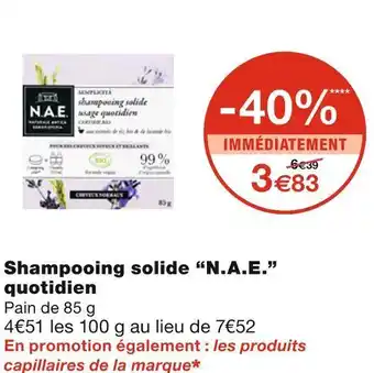 Monoprix N.a.e. shampooing solide quotidien offre