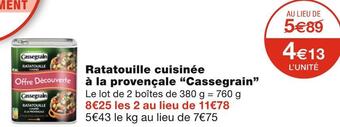 Monoprix Cassegrain ratatouille cuisinée à la provençale offre