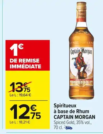 Carrefour Market Captain morgan spiritueux à base de rhum offre