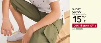 Takko Short cargo offre