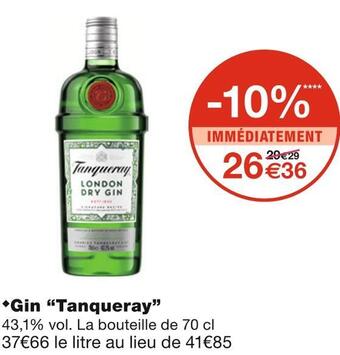 Monoprix Tanqueray gin offre