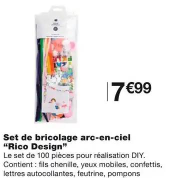 Monoprix Rico design set de bricolage arc-en-ciel offre