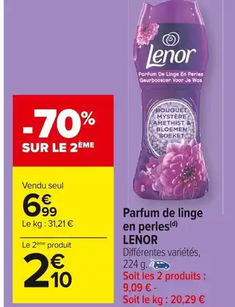 Carrefour Market Lenor parfum de linge en perles offre