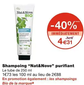 Monoprix Nat&nove shampoing purifiant offre