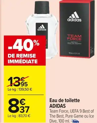 Carrefour Market Adidas eau de toilette offre