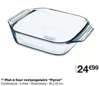 Monoprix Pyrex plat à four rectangulaire offre