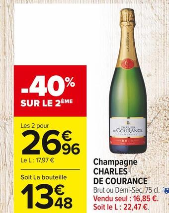 Carrefour Market Charles de courance champagne offre