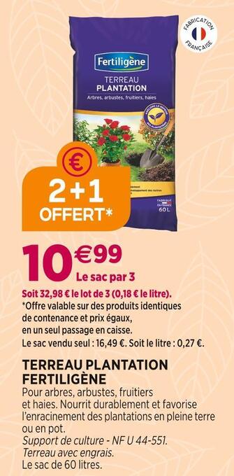 Delbard Fertiligène terreau plantation offre