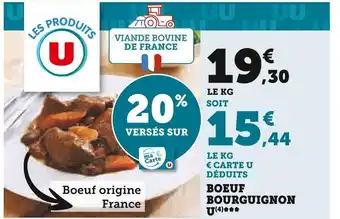 Super U U boeuf bourguignon offre