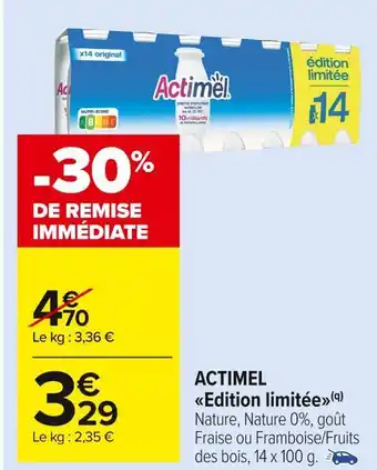 Carrefour Market Actimel actimel edition limitée offre