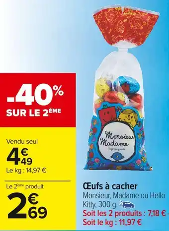 Carrefour Market Œufs à cacher offre