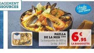 Super U Paella de la mer offre