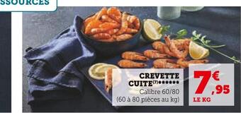 Super U Crevette cuite offre